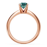 1 Carat Oval Solitaire Blue Diamond Ring