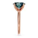 1 Carat Oval Solitaire Blue Diamond Ring