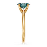 1 Carat Oval Solitaire Blue Diamond Ring