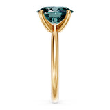 1 Carat Oval Solitaire Blue Diamond Ring