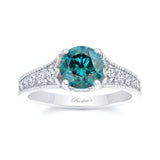 Blue And White Diamond Vintage Ring