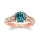 Blue And White Diamond Vintage Ring