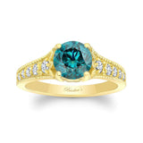 Blue And White Diamond Vintage Ring