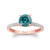 Blue And White Diamond Ring