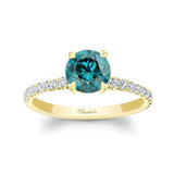 Blue And White Diamond Ring