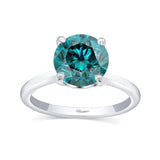 3 Carat Solitaire Blue Diamond Ring