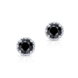 Unique 1 Carat Black Diamond Studs