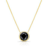 Bezel Black Diamond Necklace