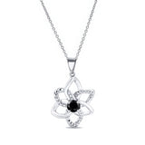Black Diamond Flower Necklace