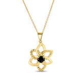Black Diamond Flower Necklace