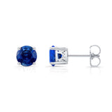 1 Carat Blue Sapphire Studs
