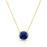 Bezel Blue Sapphire Necklace