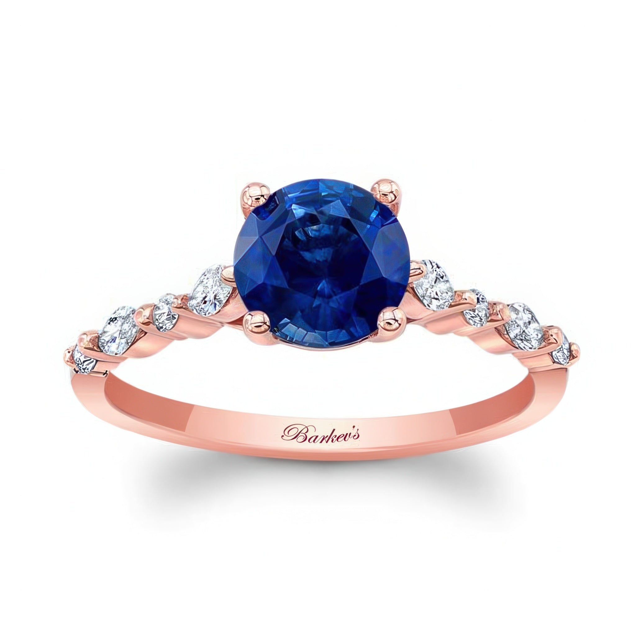 Vintage Style Lab Blue Sapphire And Diamond Ring