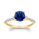 Vintage Style Blue Sapphire And Diamond Ring