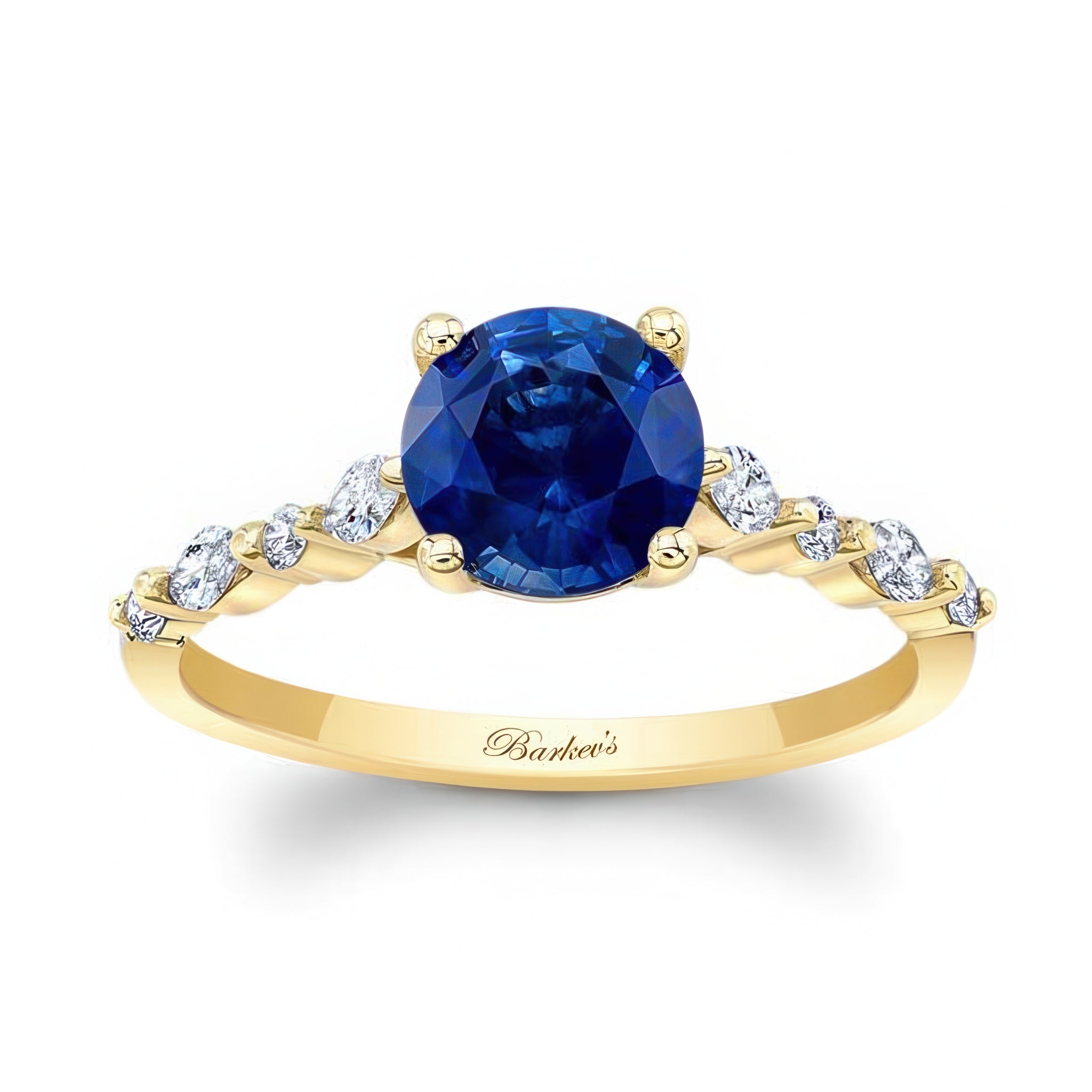 Vintage Style Lab Blue Sapphire And Diamond Ring