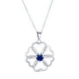Blue Sapphire Heart Necklace