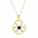 Blue Sapphire Heart Necklace