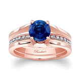 Interlock Blue Sapphire And Diamond Bridal Set