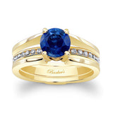 Interlock Blue Sapphire And Diamond Bridal Set
