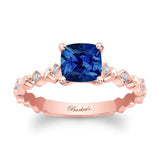 Art Deco Cushion Sapphire Ring