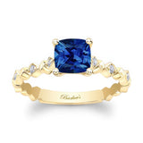 Art Deco Cushion Sapphire Ring