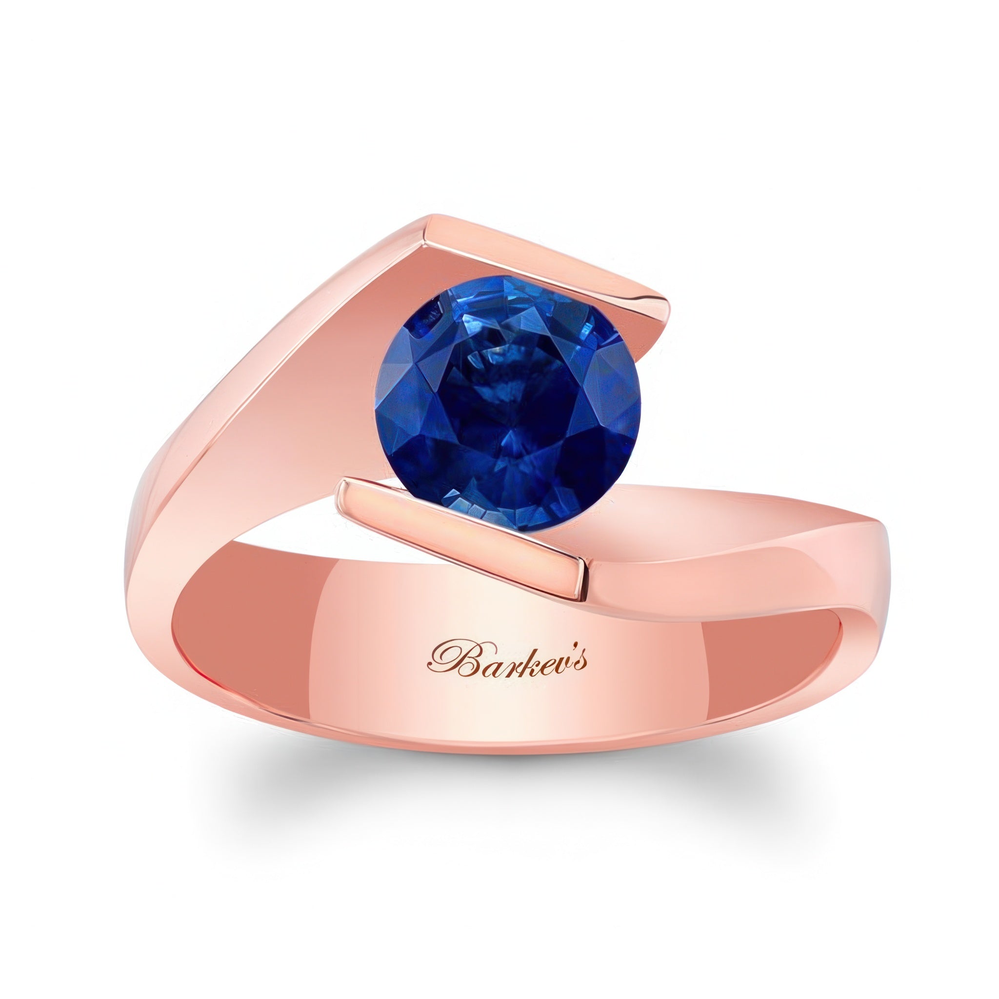Tension Solitaire Blue Sapphire Ring