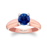 1 Carat Blue Sapphire Solitaire Engagement Ring