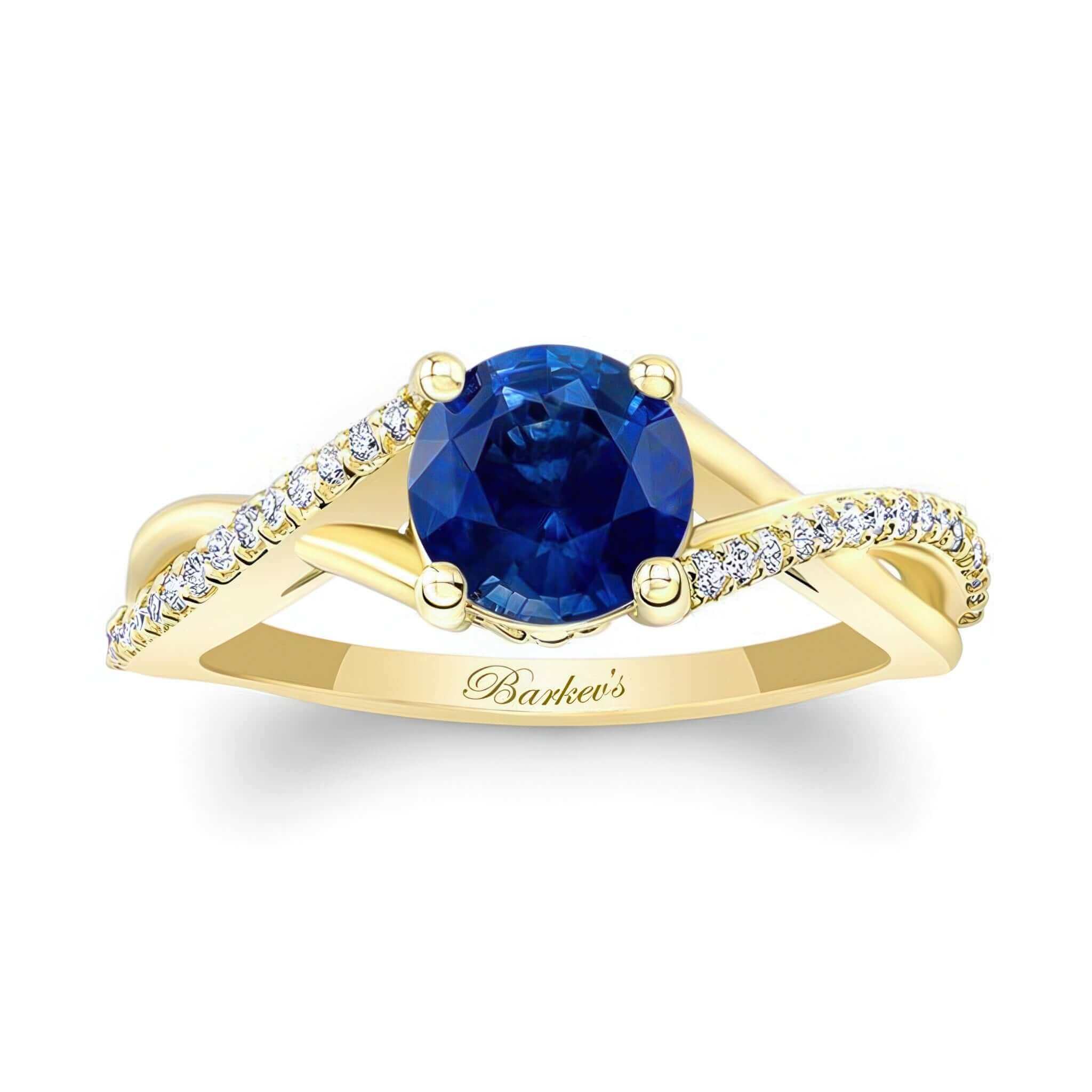 One Carat Blue Sapphire And Diamond Ring