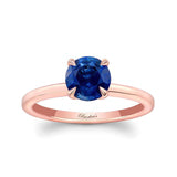 Lab Blue Sapphire Solitaire Ring