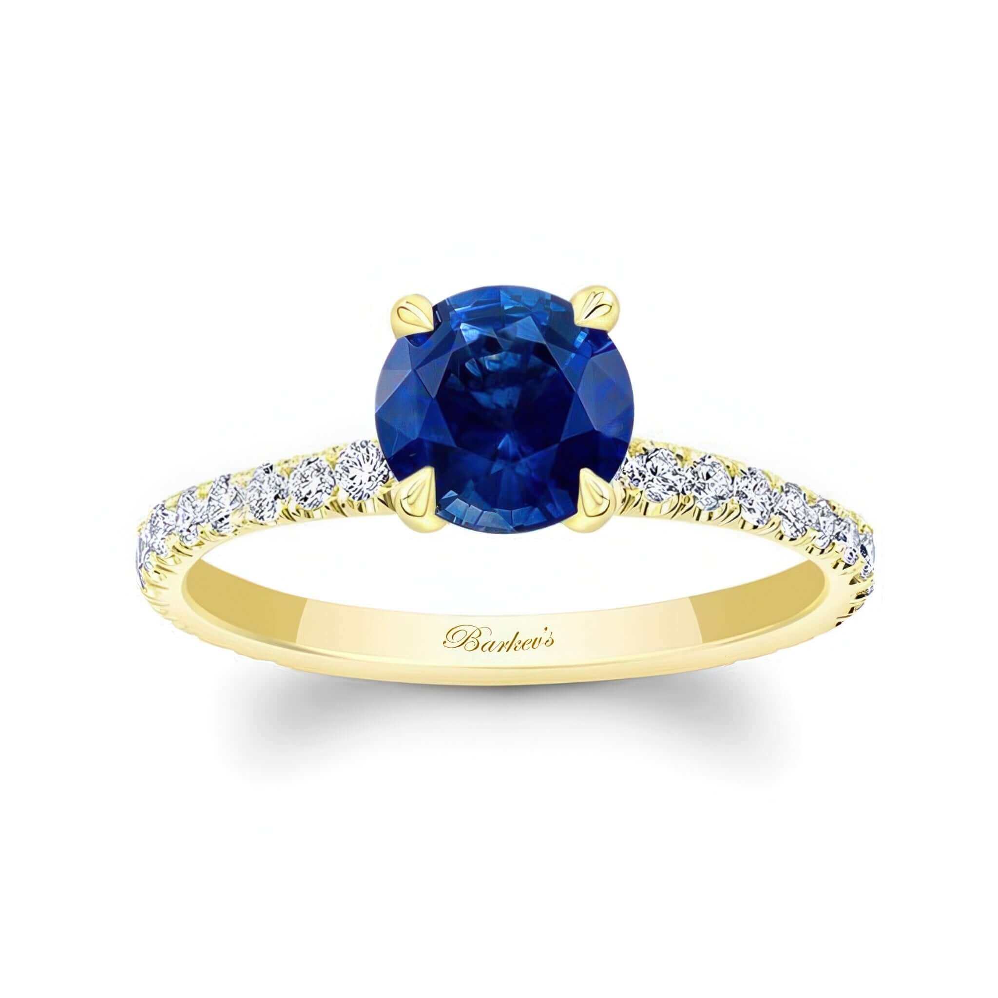 Blue Sapphire And Diamond Ring