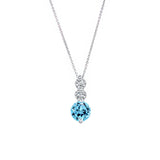 Blue Topaz And Diamond Necklace
