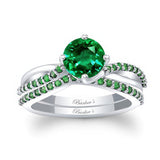 Twisted Emerald Bridal Set