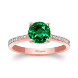 Classic Emerald And Diamond Engagement Ring