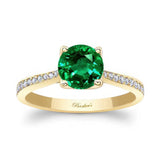 Classic Emerald And Diamond Engagement Ring