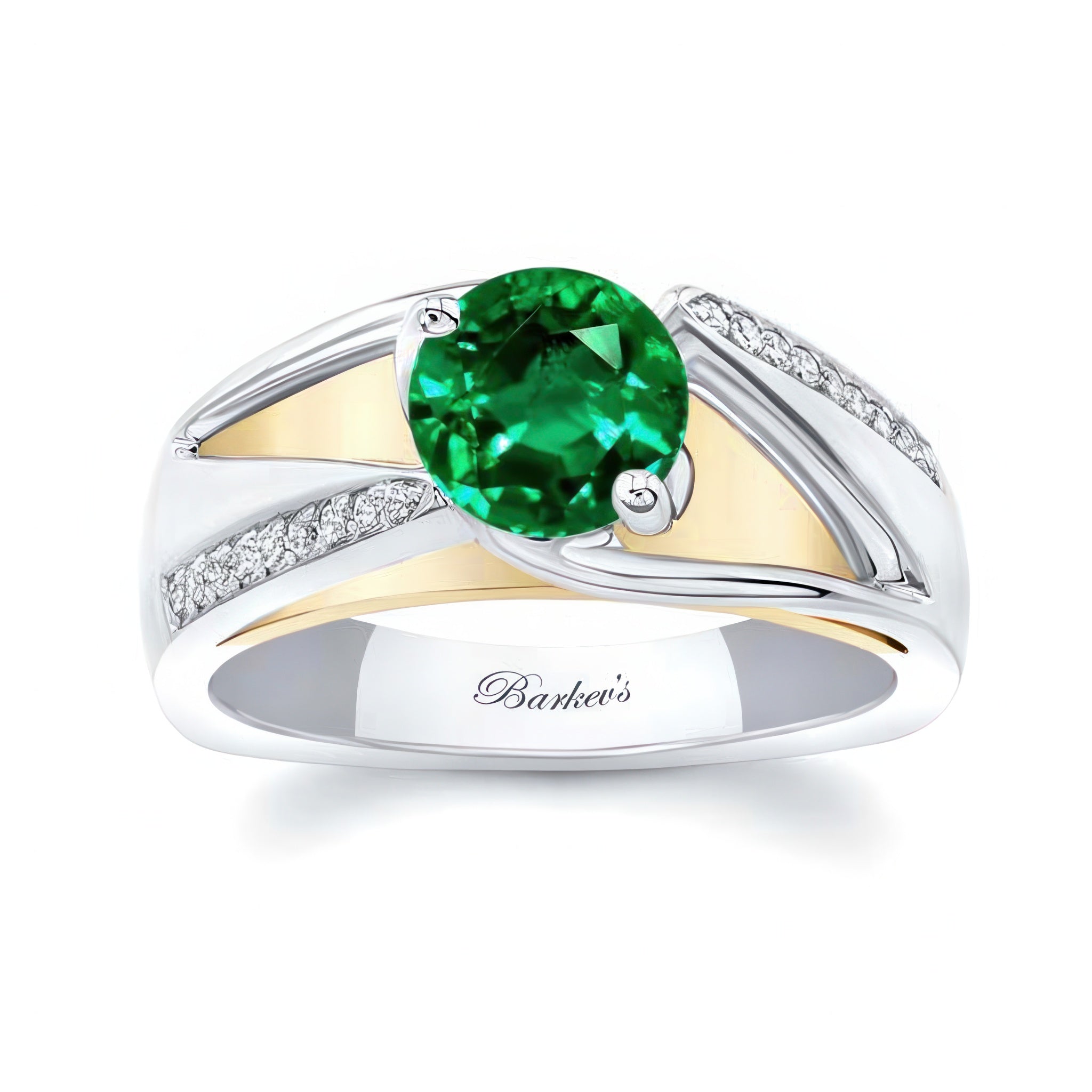 Pave Emerald And Diamond Ring
