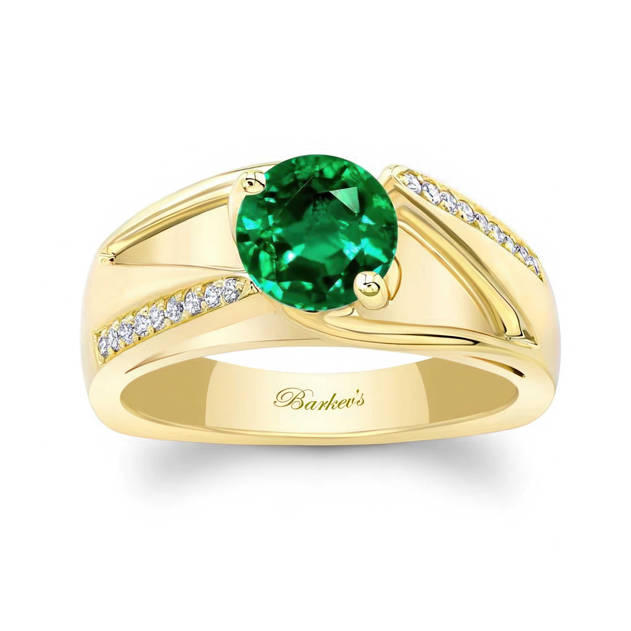 Pave Emerald And Diamond Ring