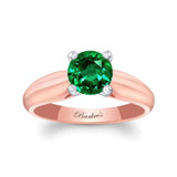 1 Carat Lab Emerald Solitaire Engagement Ring