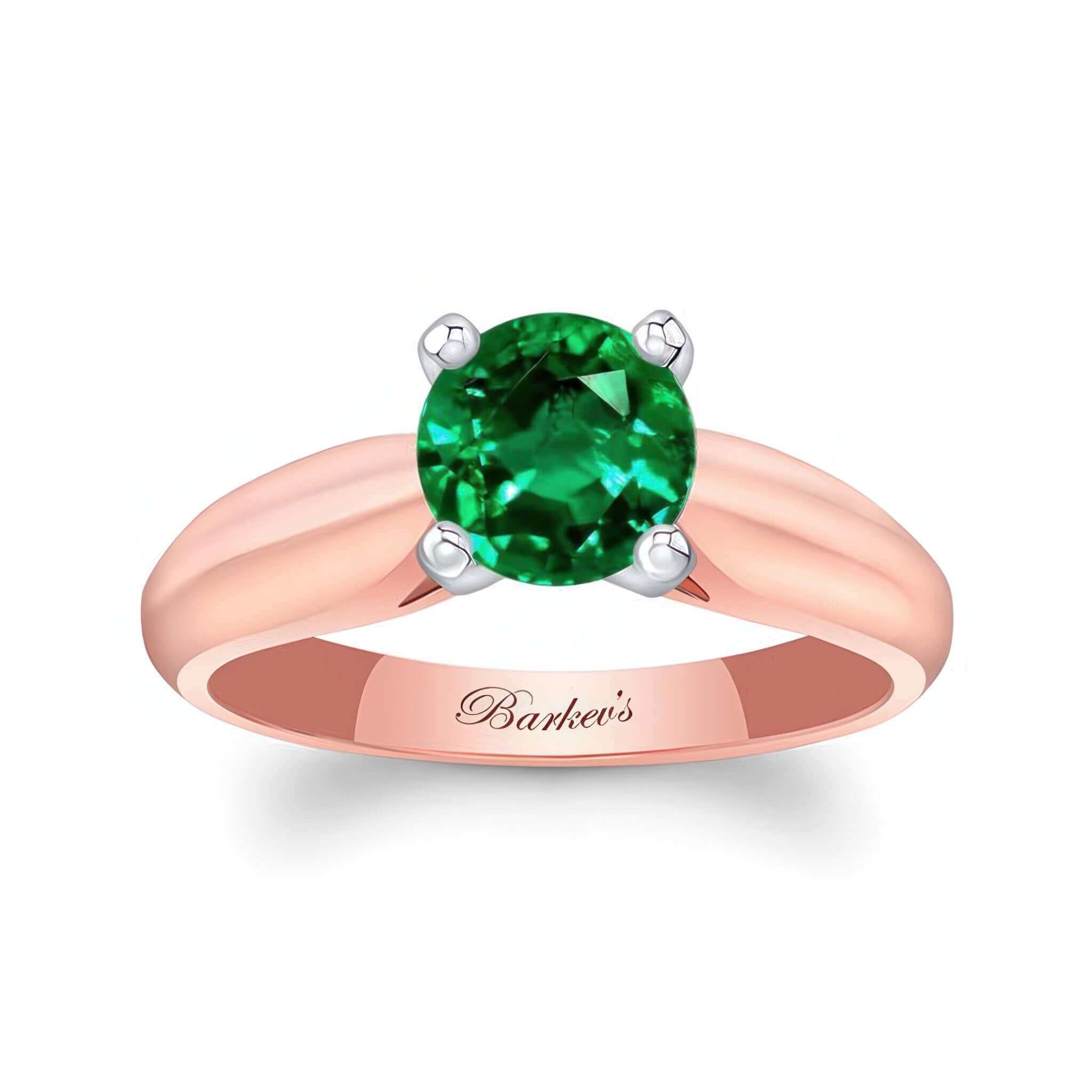 1 Carat Emerald Solitaire Engagement Ring
