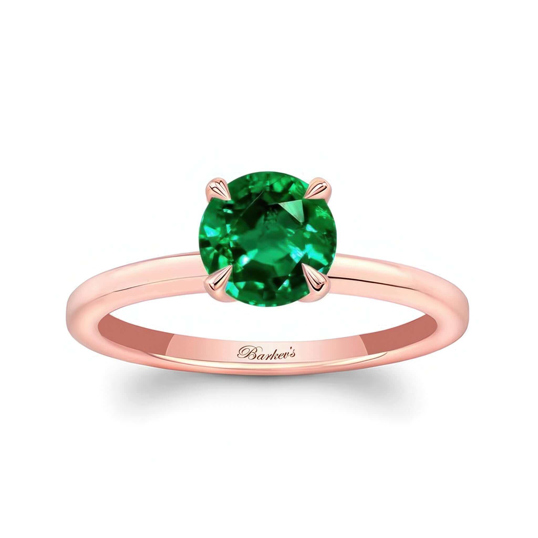 Emerald And Diamond Micro Pave Hidden Halo Ring