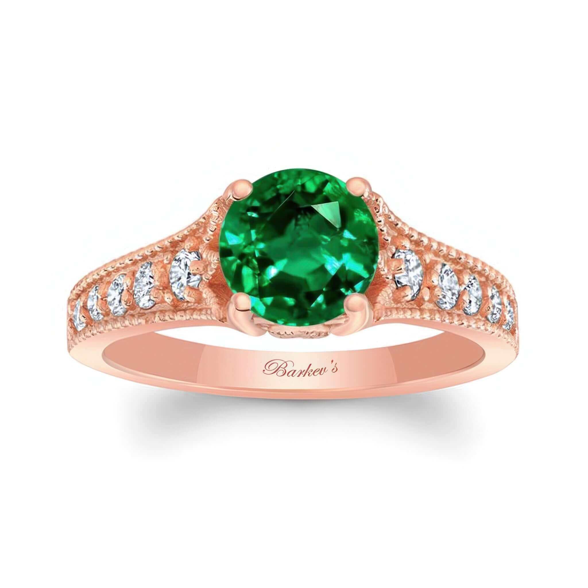 Emerald And Diamond Vintage Ring