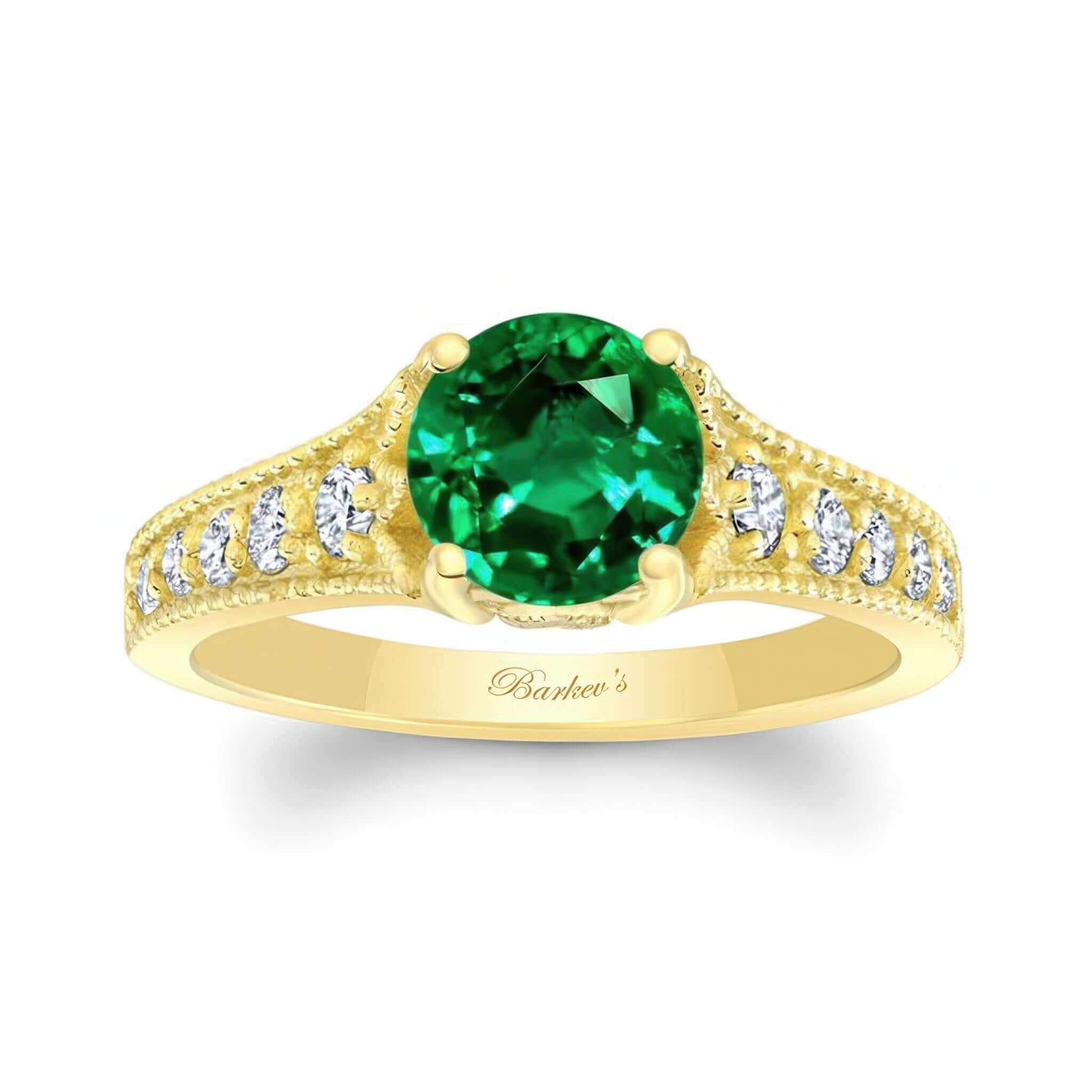 Emerald And Diamond Vintage Ring