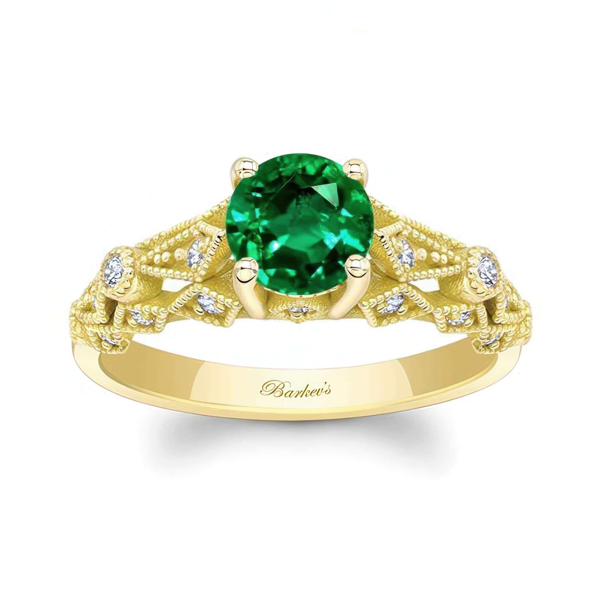 Vintage Emerald And Diamond Ring