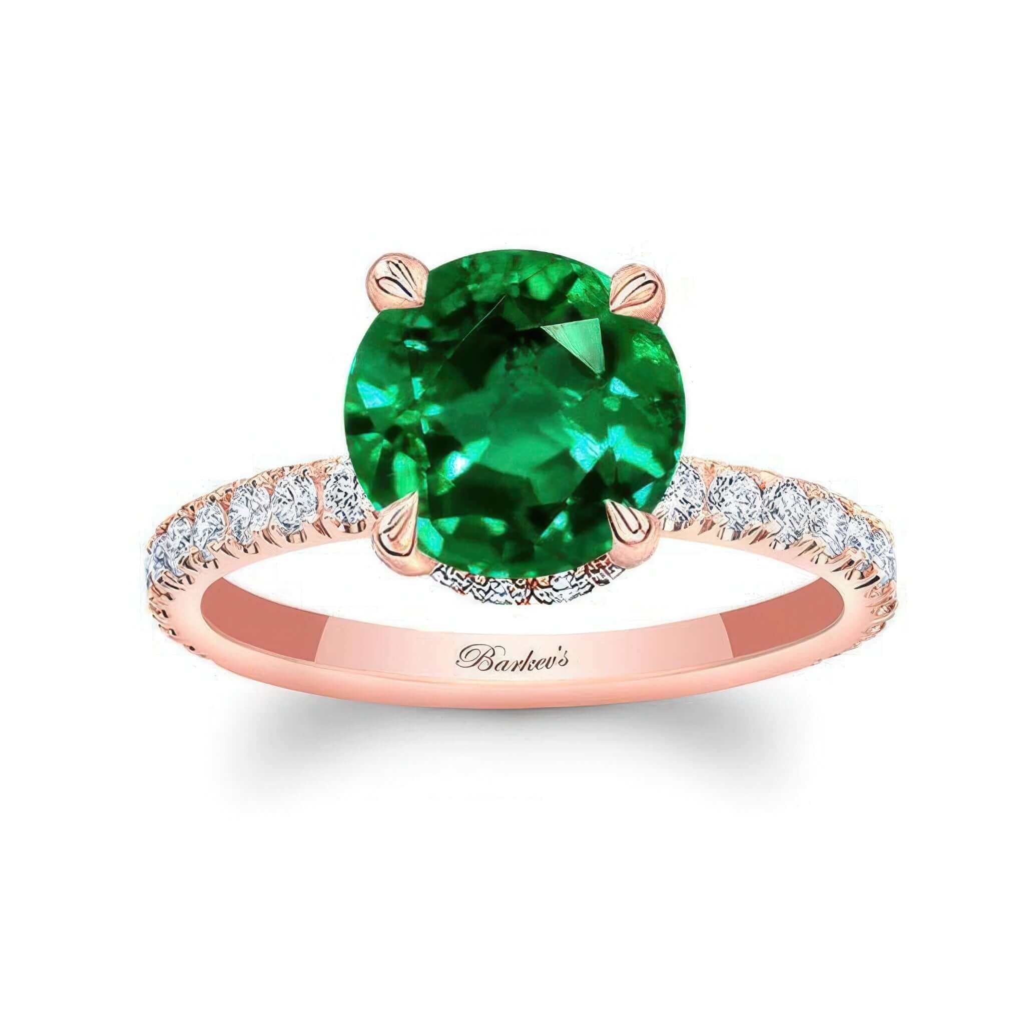 3 Carat Emerald And Diamond Halo Engagement Ring