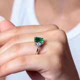 3.5 Carat Emerald Cut Emerald Ring