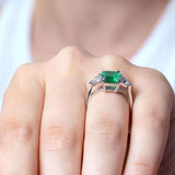 3.5 Carat Emerald Cut Emerald Ring