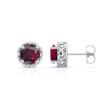 Unique 1 Carat Garnet Studs