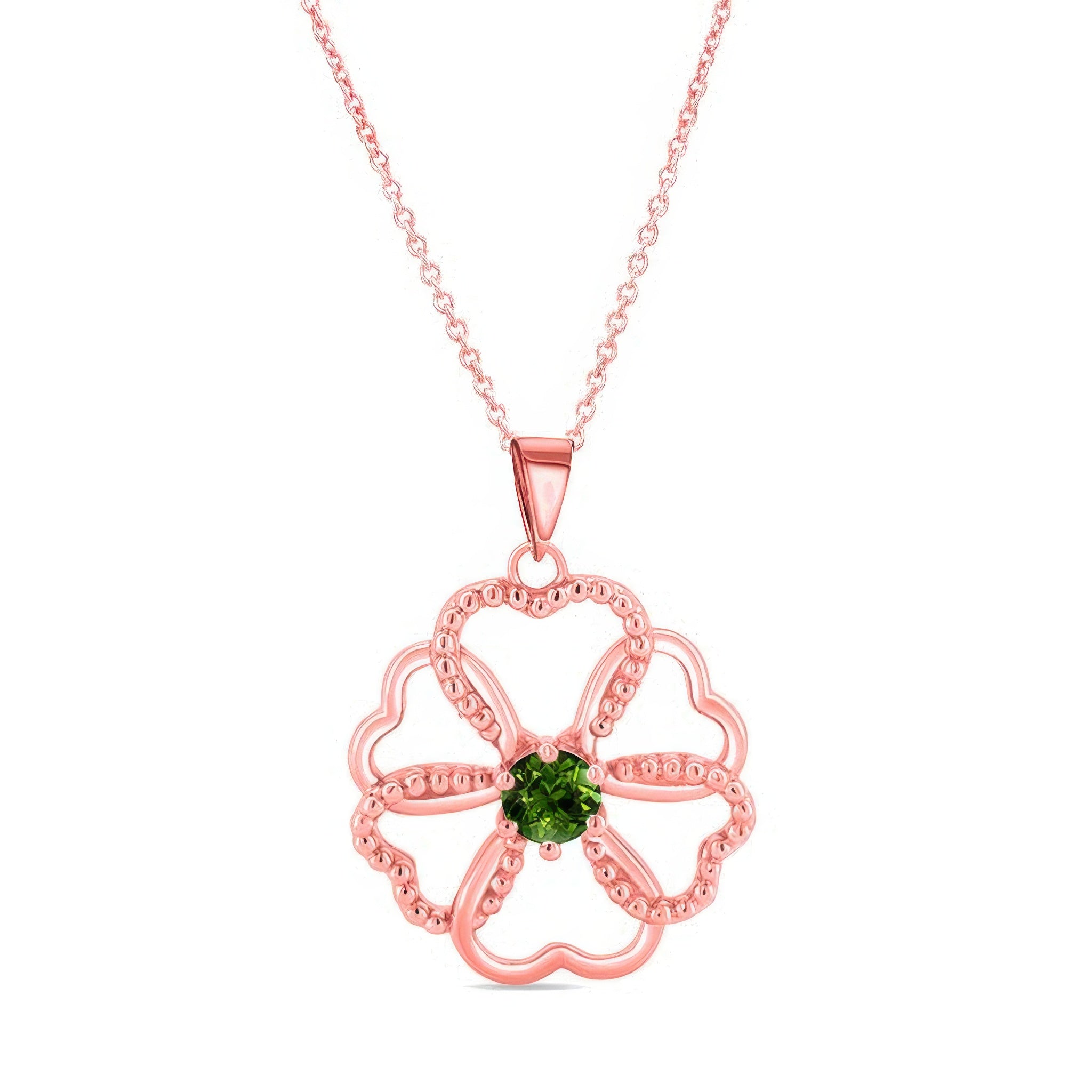 Green Tourmaline Heart Necklace