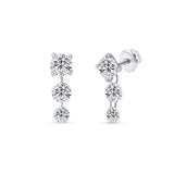 0.9 Carat Floating Lab Diamond Drop Earrings