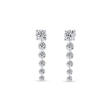 9 Carat Floating Lab Diamond Earrings showcasing a modern drop silhouette with lab-grown diamonds in solid 14k gold.