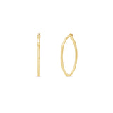 Flat Hoop Gold Earrings